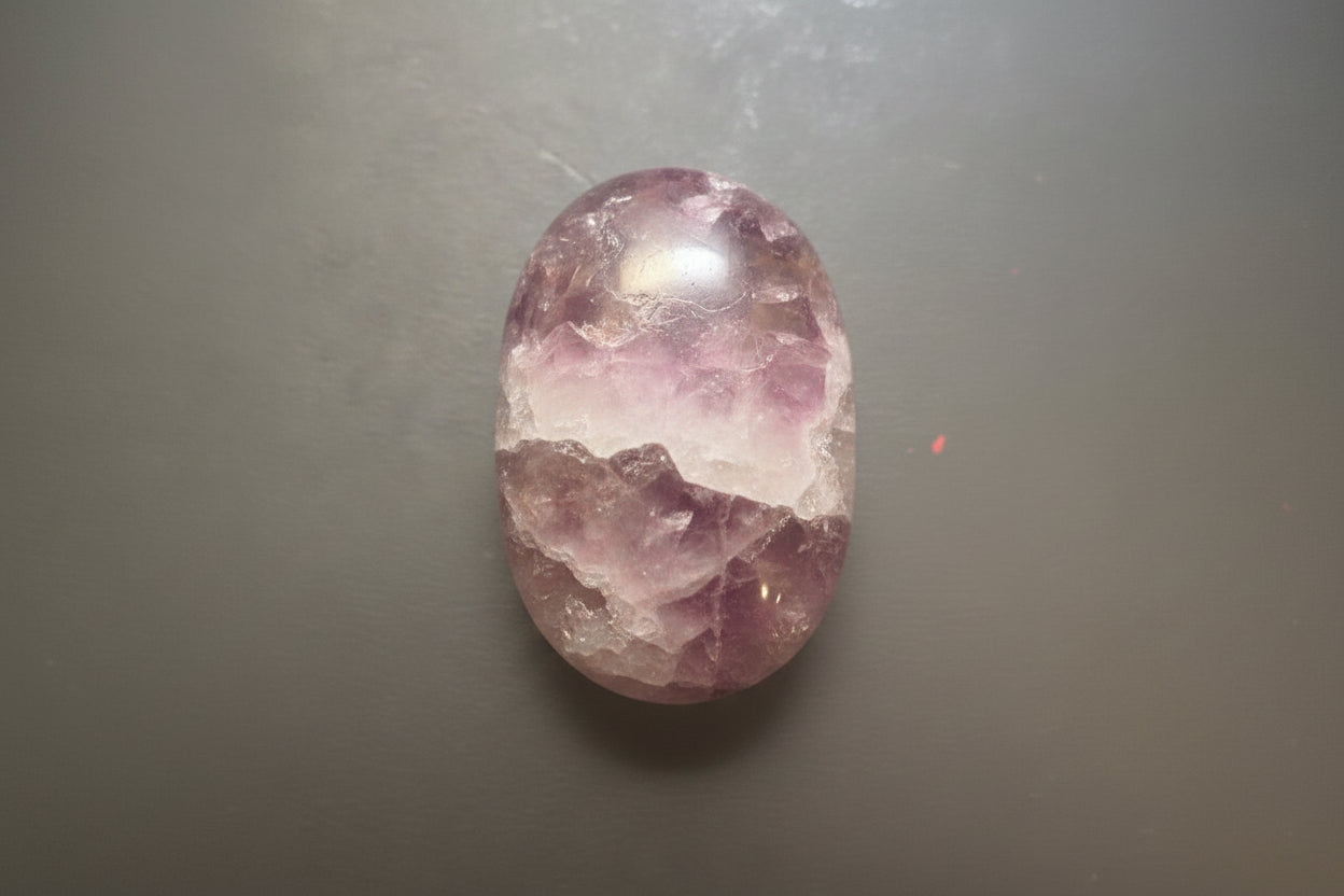 Amethyst Palm Stone for Healing and Meditation