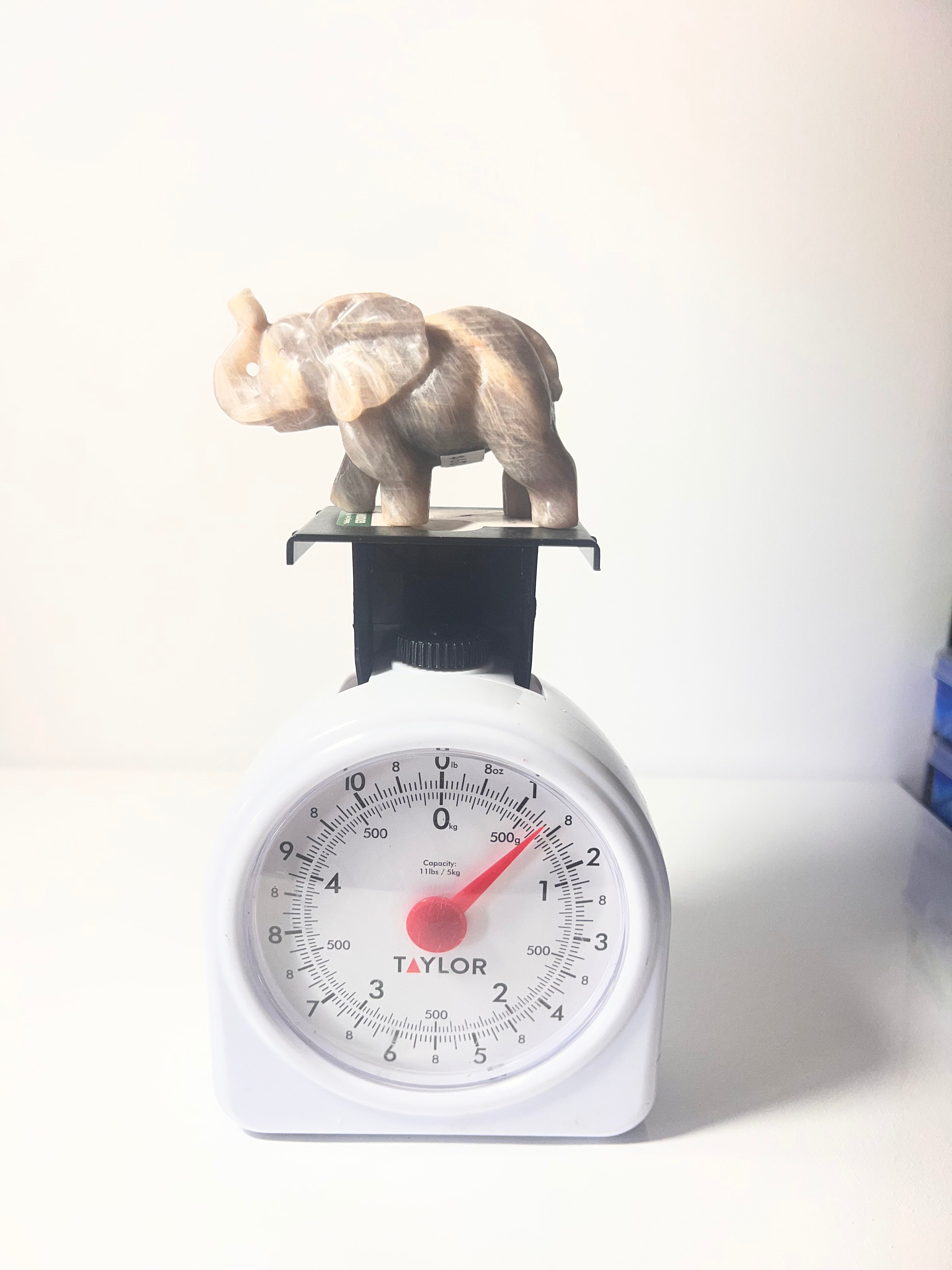 Moonstone Elephant Sculpture for Elegant Home Decor and Spiritual Serenity