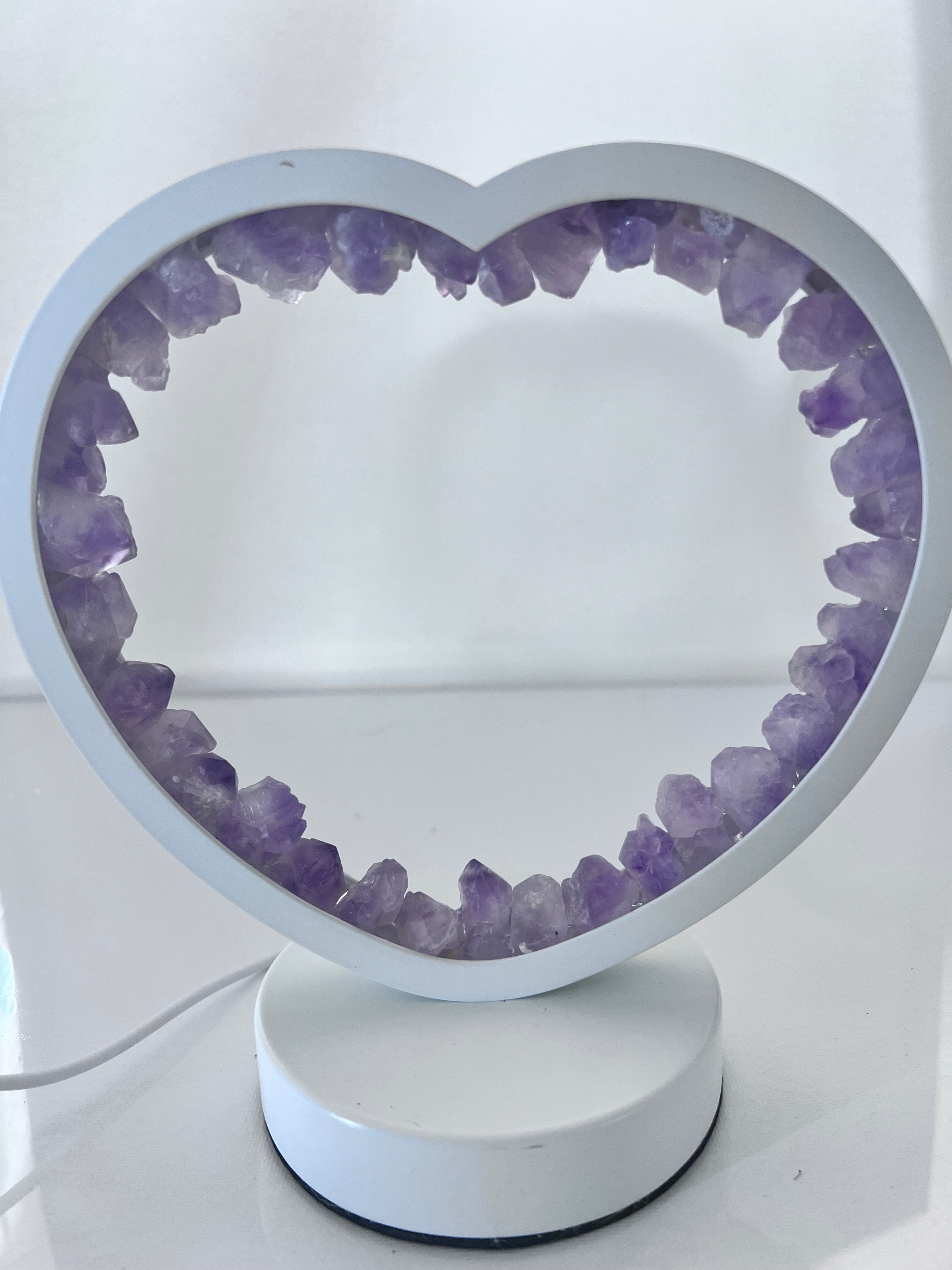The Crystal Healing Light Heart LED Lamps for Enhanced Well-Being
