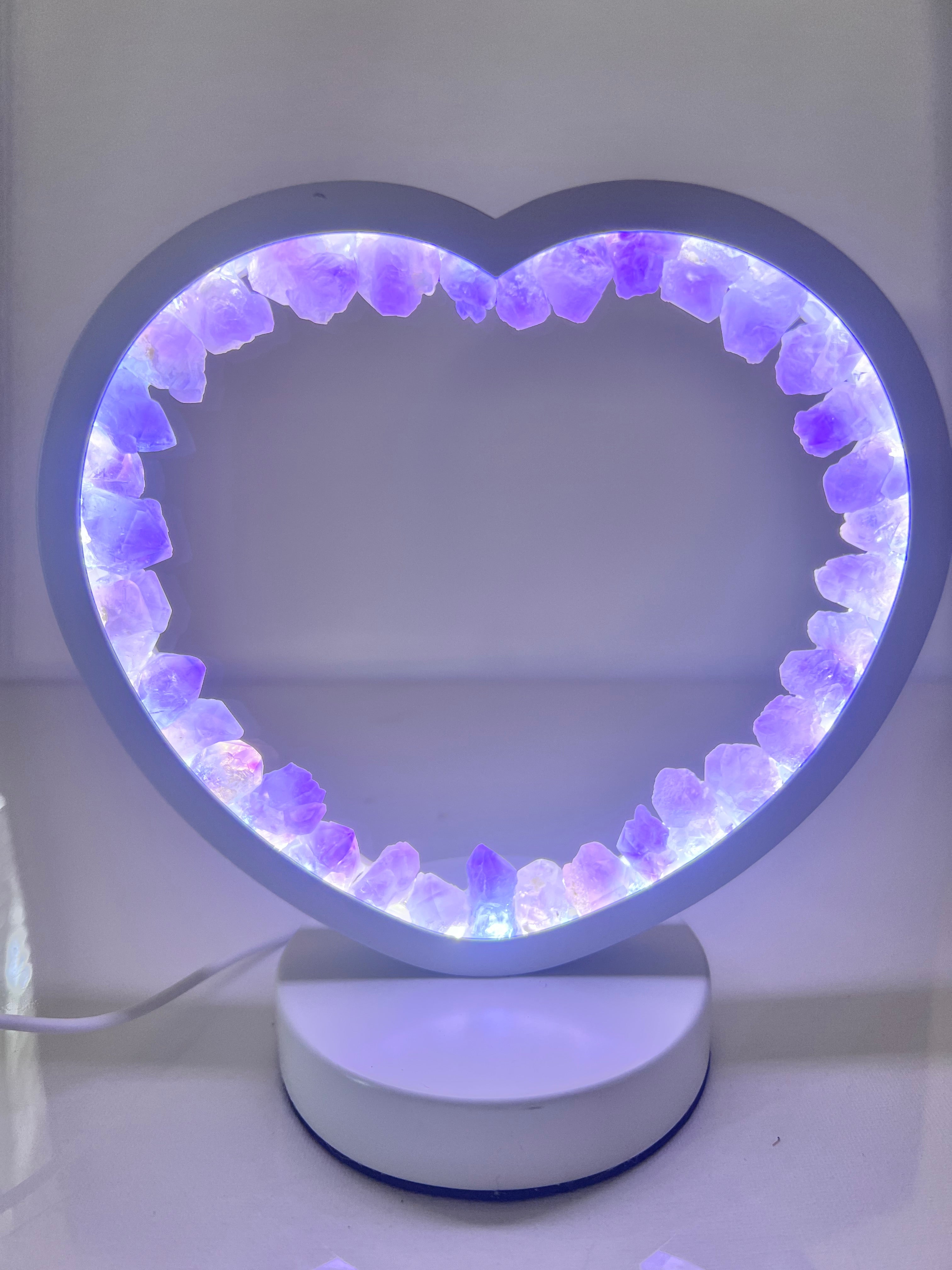 The Crystal Healing Light Heart LED Lamps for Enhanced Well-Being