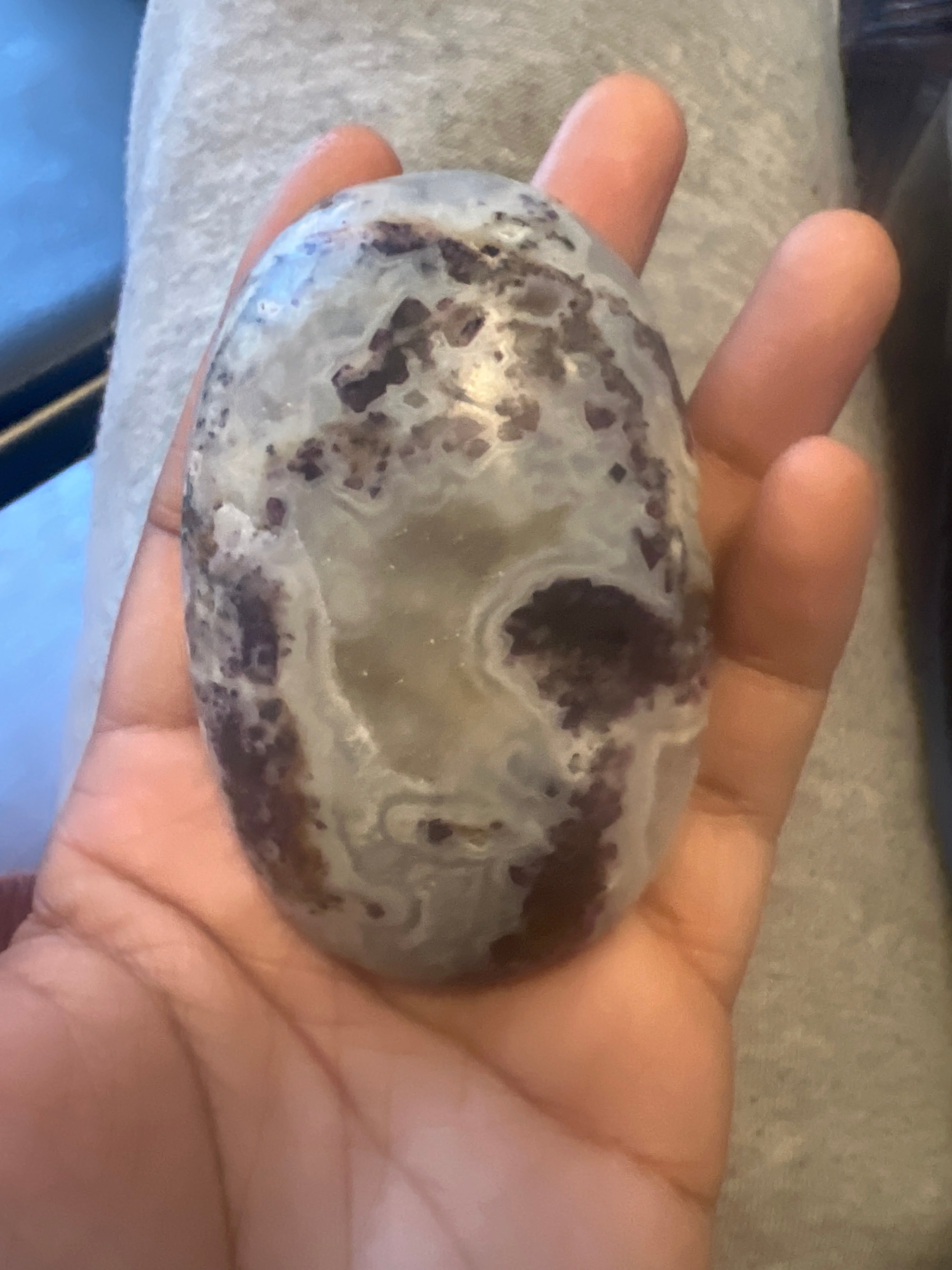 Amethyst Palm Stone for Healing and Meditation