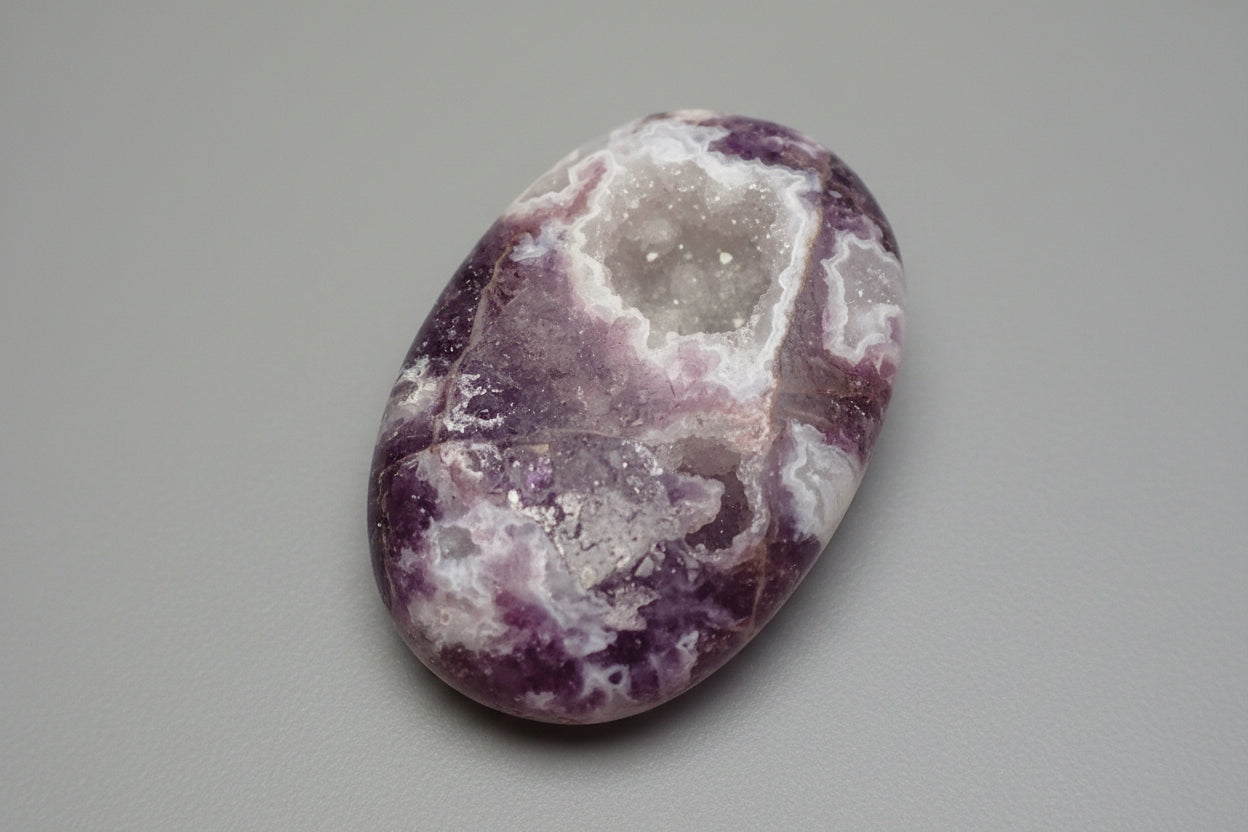 Amethyst Palm Stone for Healing and Meditation