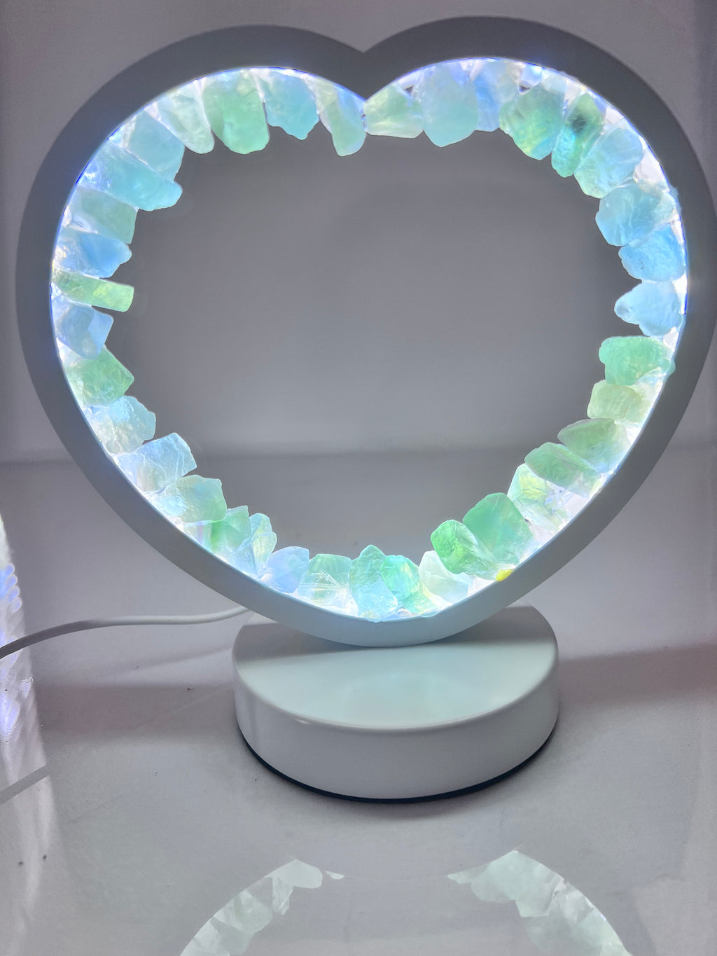 The Crystal Healing Light Heart LED Lamps for Enhanced Well-Being