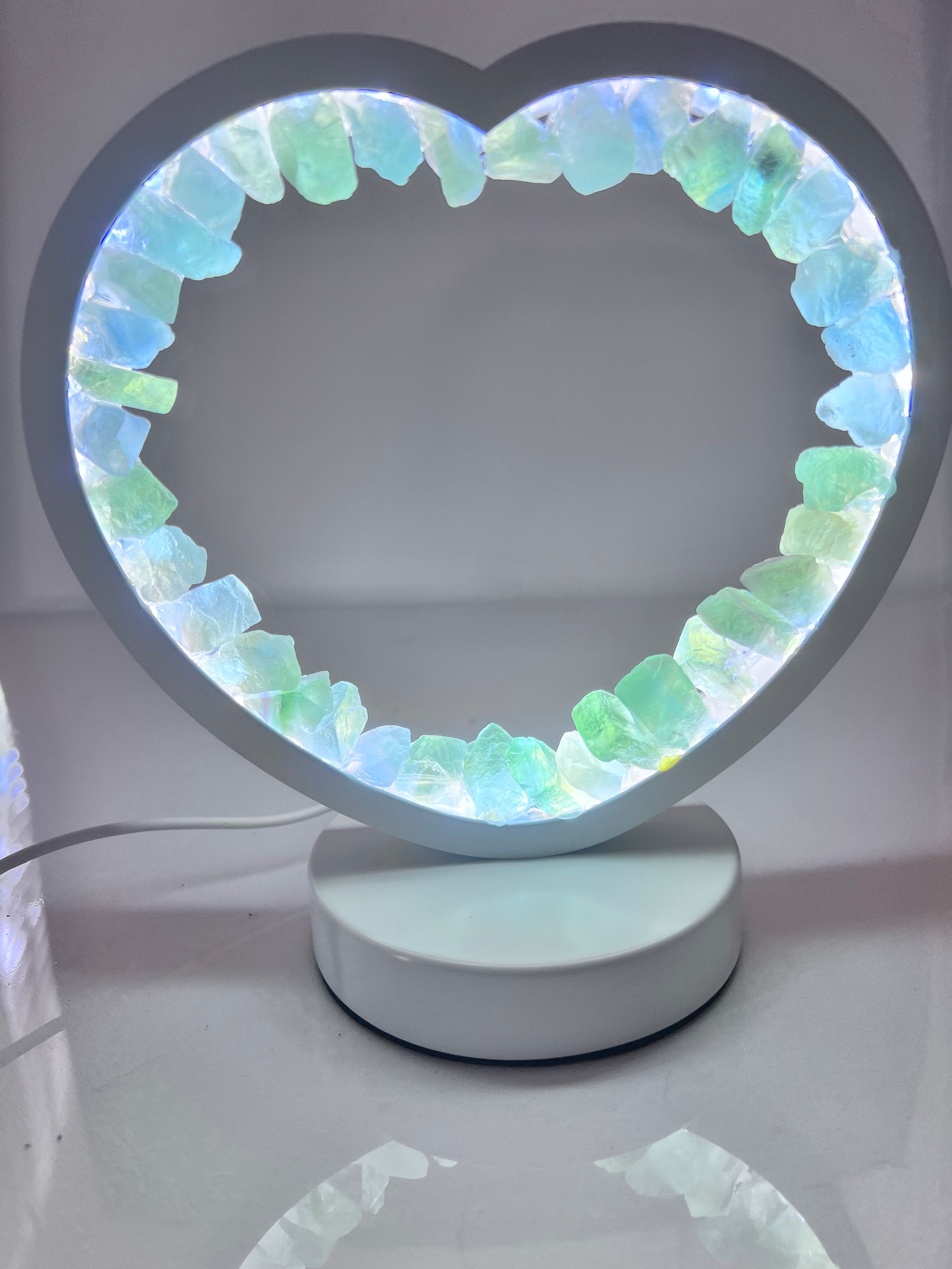 The Crystal Healing Light Heart LED Lamps for Enhanced Well-Being