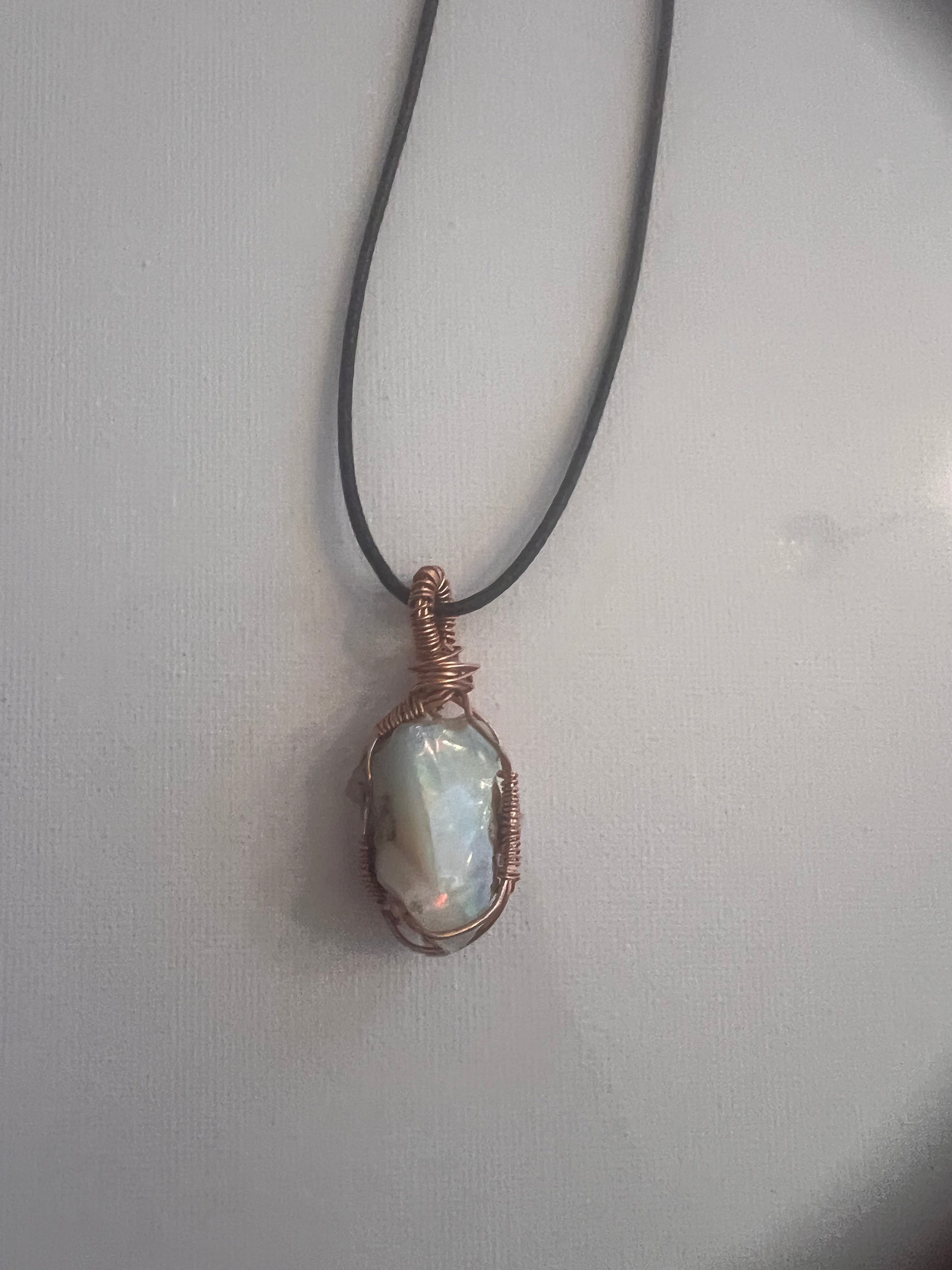 Ethiopian Opal Handwrapped Jewelry - Unique Artisan Design
