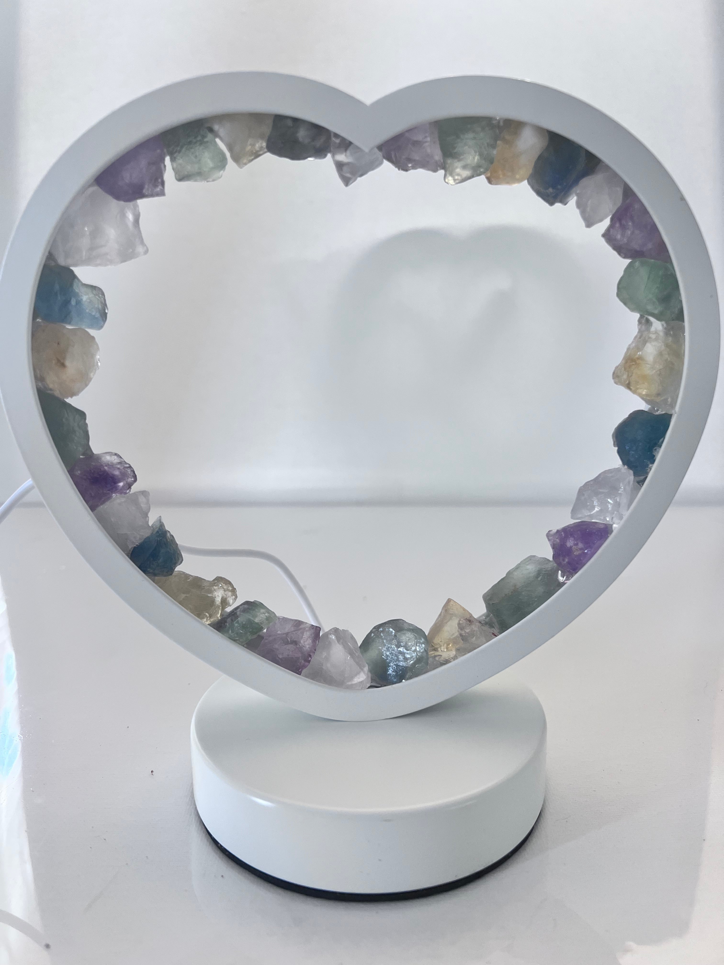 The Crystal Healing Light Heart LED Lamps for Enhanced Well-Being
