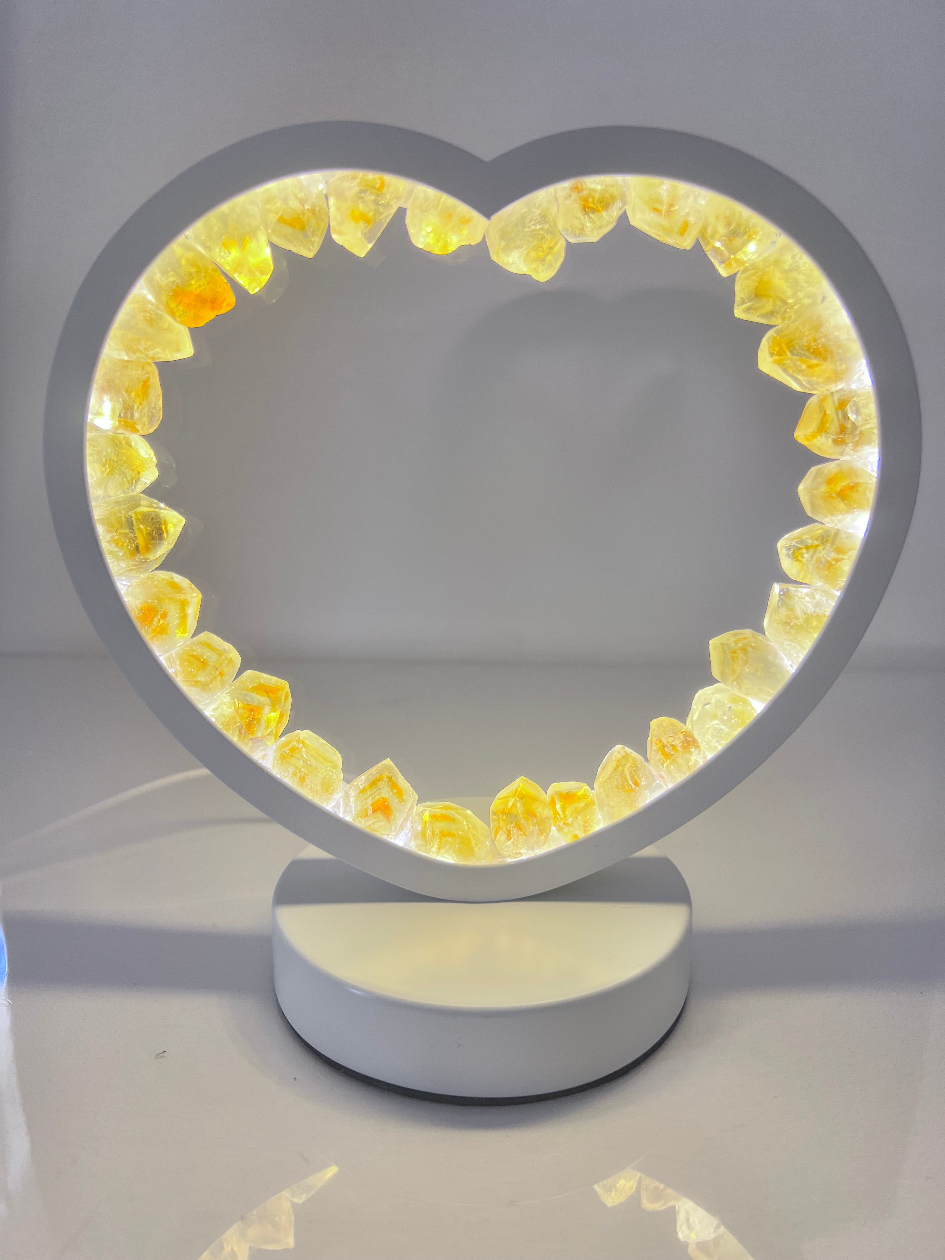 The Crystal Healing Light Heart LED Lamps for Enhanced Well-Being