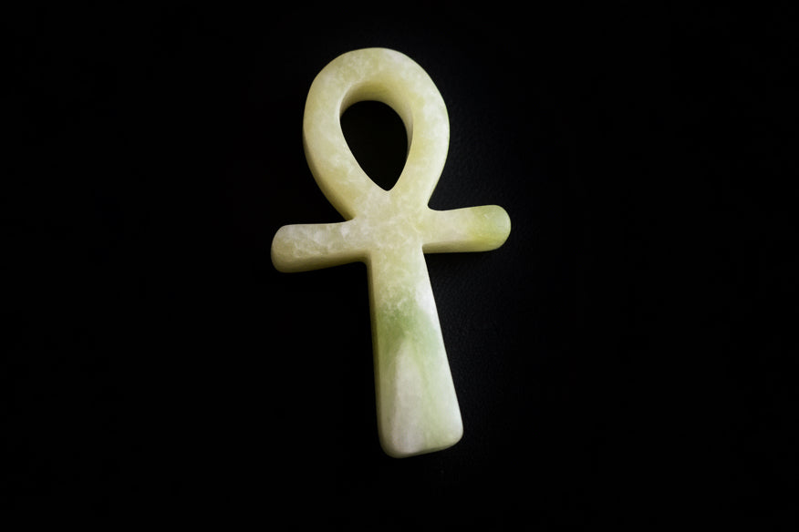 Jade Egyptian Ankh Pendant - Unique Spiritual Jewelry for Protection and Harmony