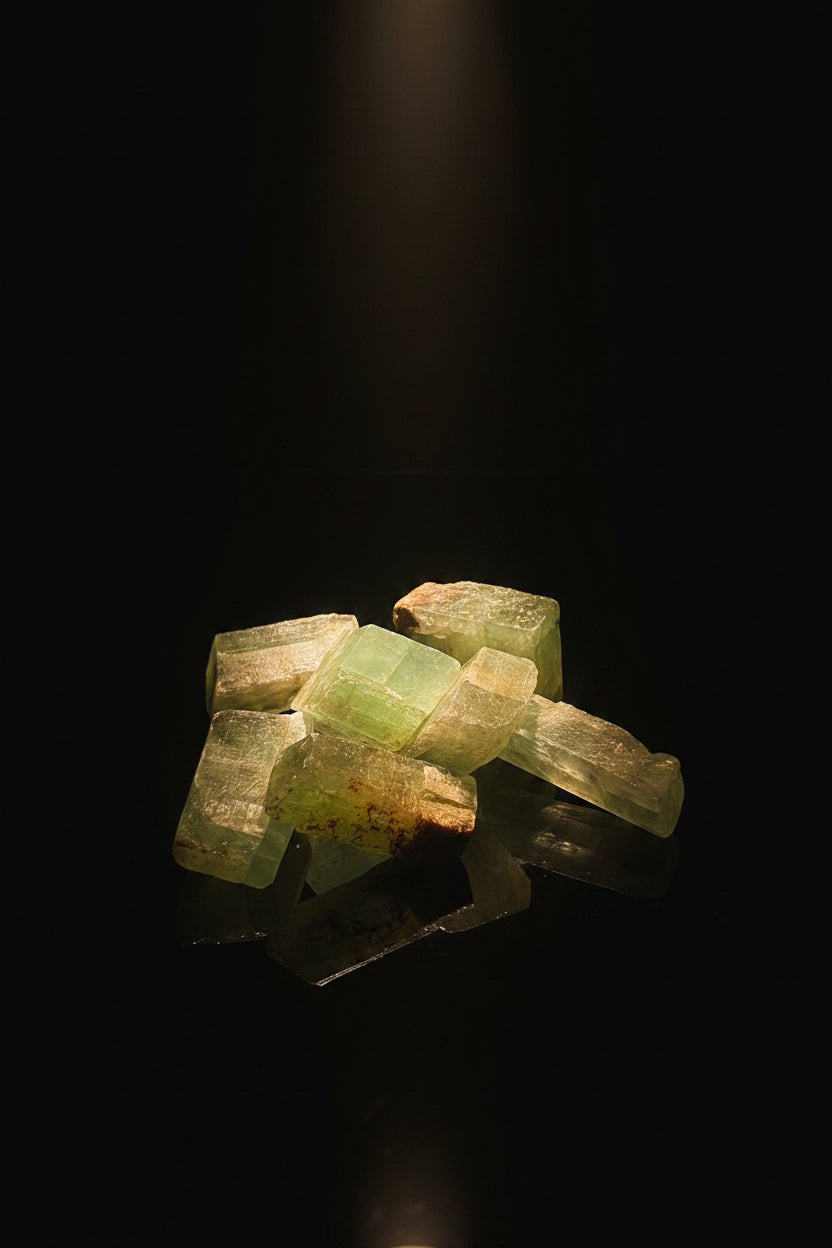 Green Calcite Healing Stone for Meditation and Energy Balance