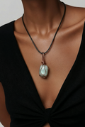 Green Calcite Crystal Copper Wrap for Healing Energy
