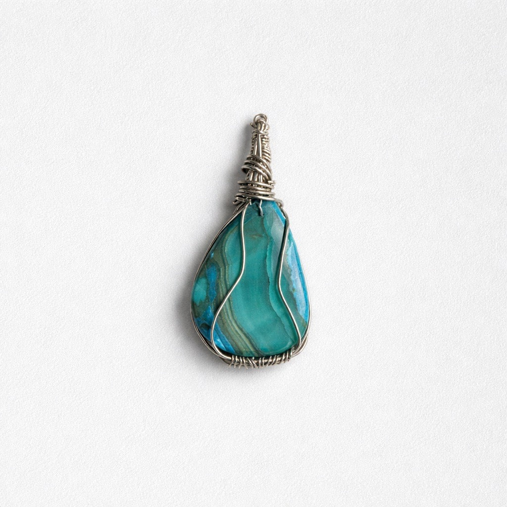 Malachite Hand Wrapped Wire Wrap Jewelry
