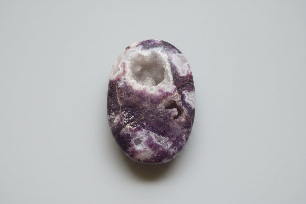 Amethyst Palm Stone for Healing and Meditation