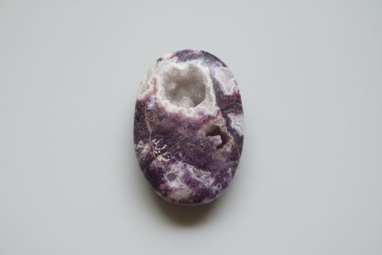 Amethyst Palm Stone for Healing and Meditation