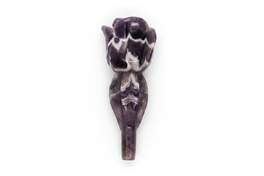 Amethyst Rose - Elegant Natural Crystal for Home Decor and Healing Energy