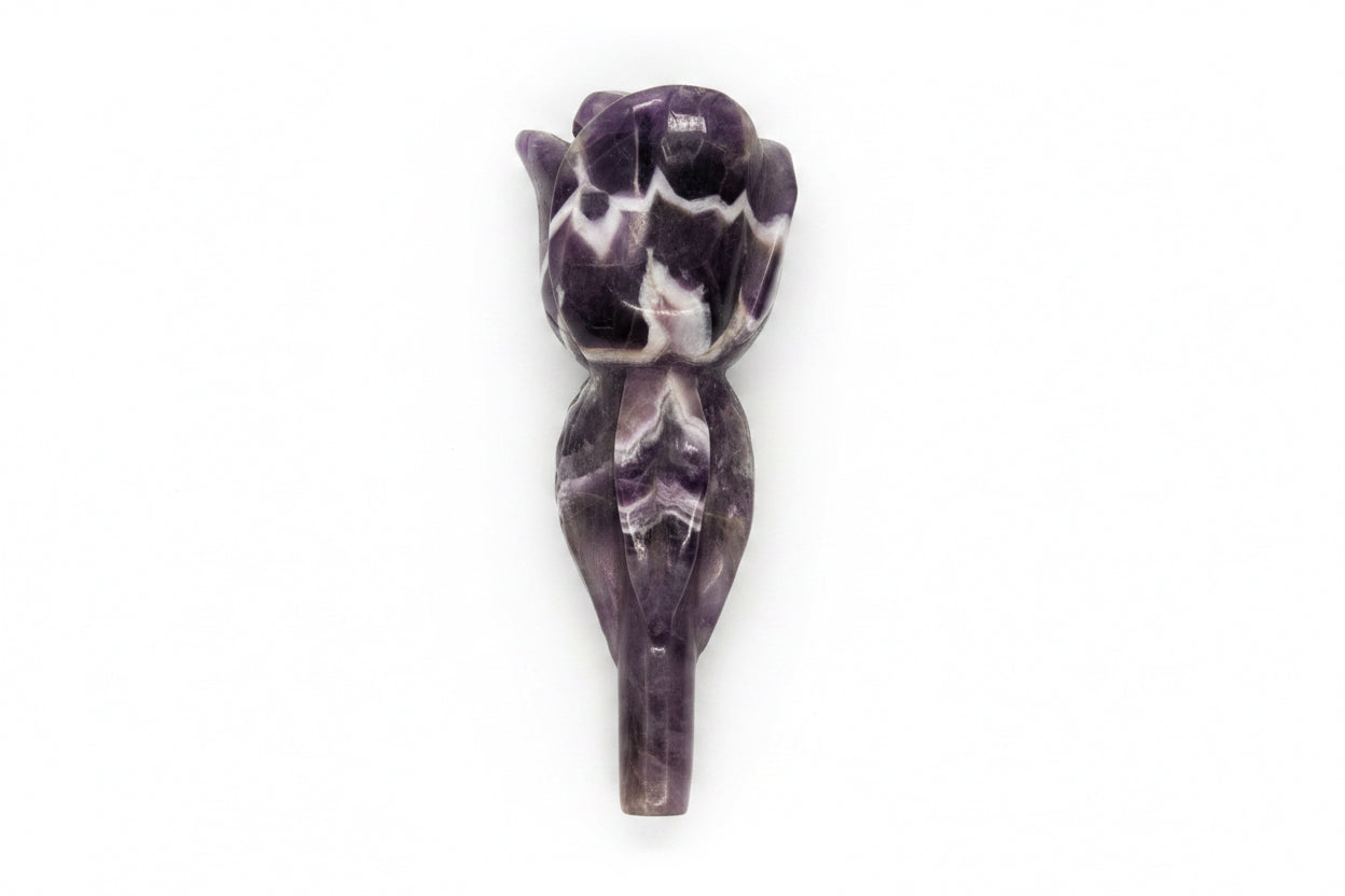 Amethyst Rose - Elegant Natural Crystal for Home Decor and Healing Energy