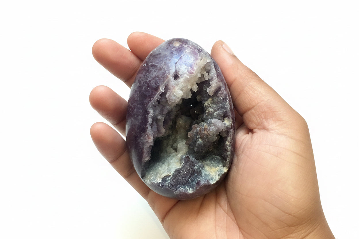 Amethyst Geode Egg for Healing and Decor