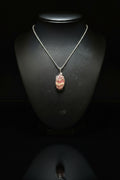 Rhodochrosite Wire Wrapped Necklace - Handcrafted Gemstone Jewelry