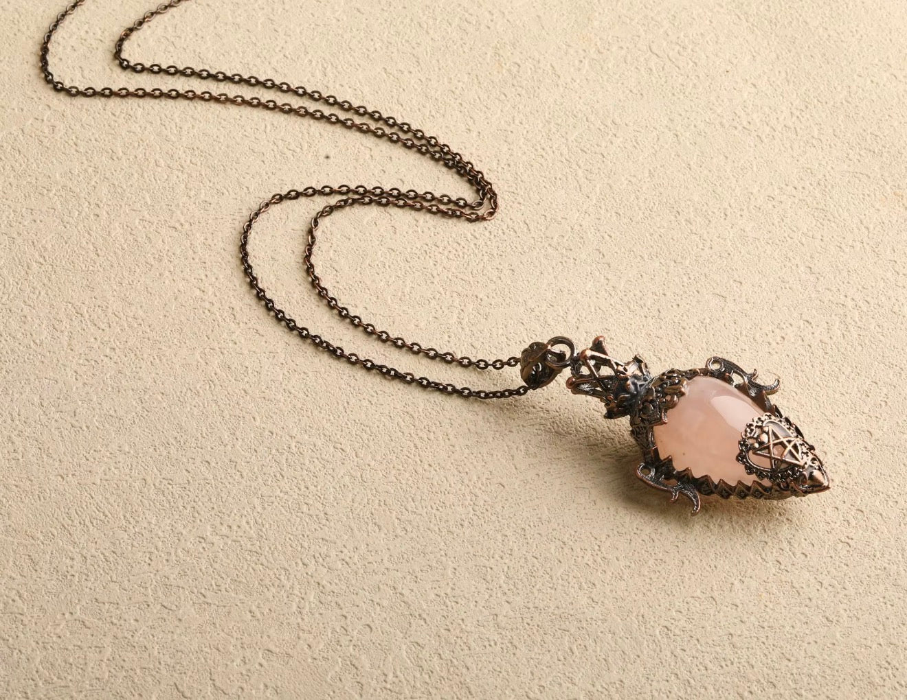 Crystal Hollow Bottle Pendant - Elegant Vintage Necklace Design