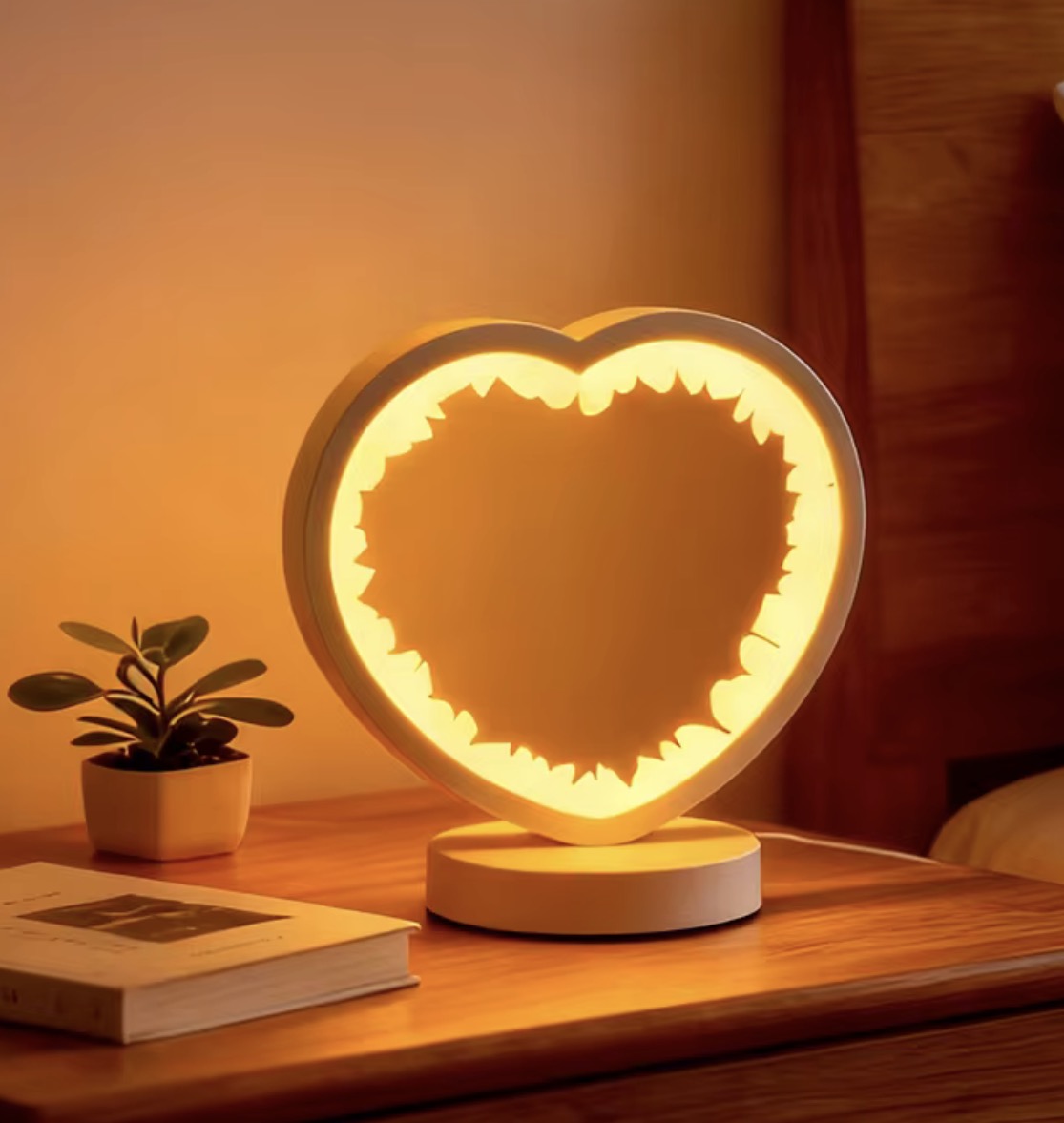 The Crystal Healing Light Heart LED Lamps for Enhanced Well-Being