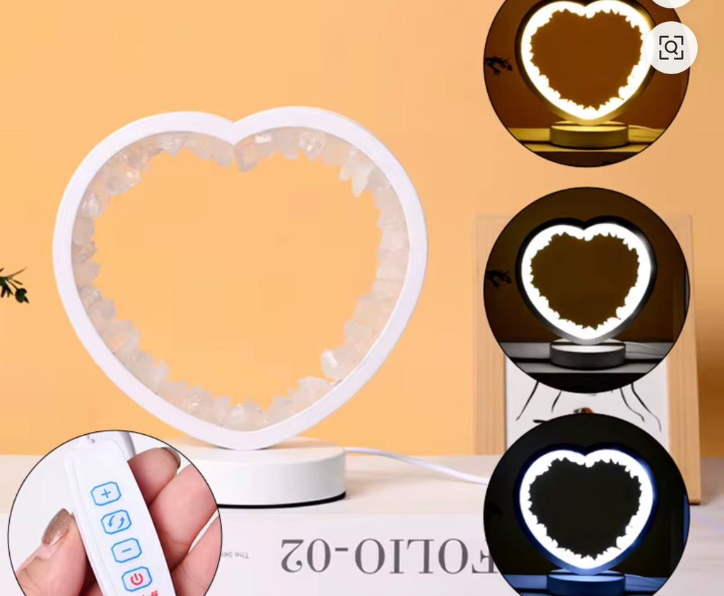 The Crystal Healing Light Heart LED Lamps for Enhanced Well-Being