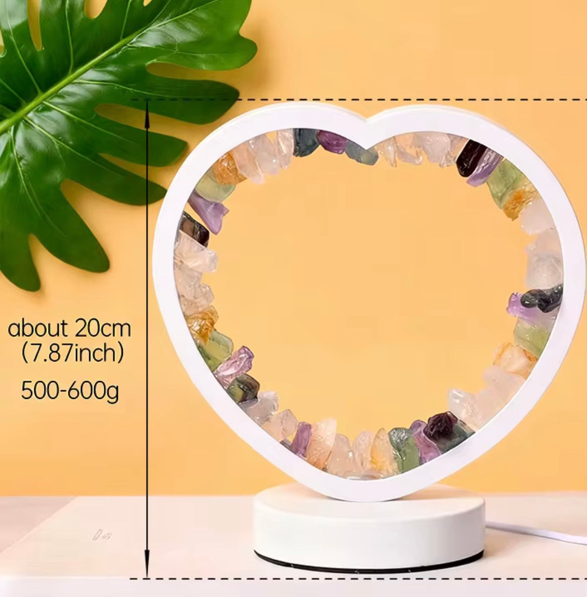 The Crystal Healing Light Heart LED Lamps for Enhanced Well-Being