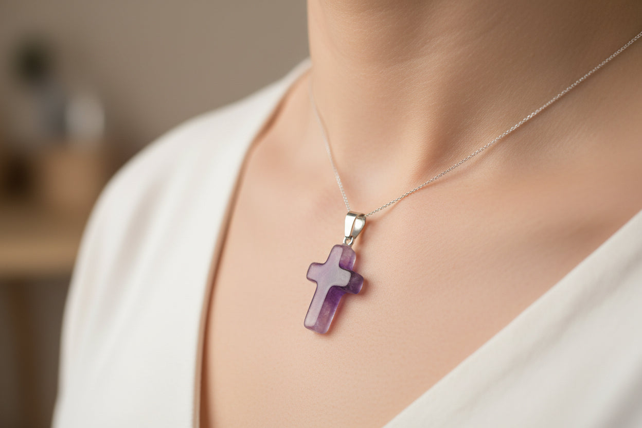 Crystal Cross Pendant - Elegant Crystal Jewelry for Faith and Style