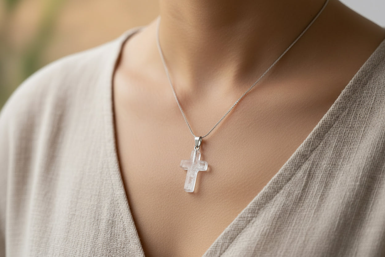 Crystal Cross Pendant - Elegant Crystal Jewelry for Faith and Style