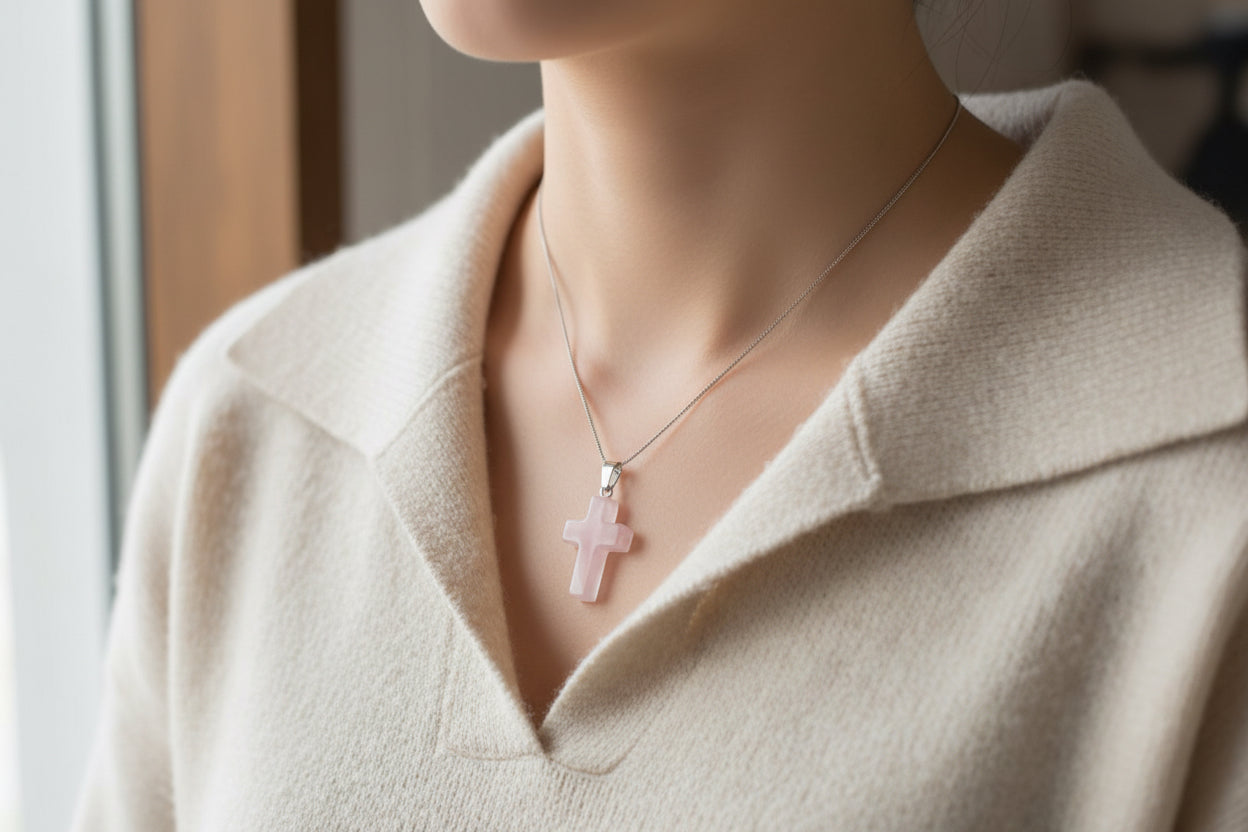 Crystal Cross Pendant - Elegant Crystal Jewelry for Faith and Style