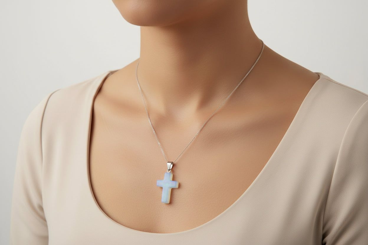 Crystal Cross Pendant - Elegant Crystal Jewelry for Faith and Style