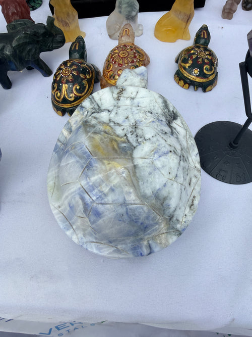 Blue Yooperlite Stone - Glowing Gemstone for Unique Decor