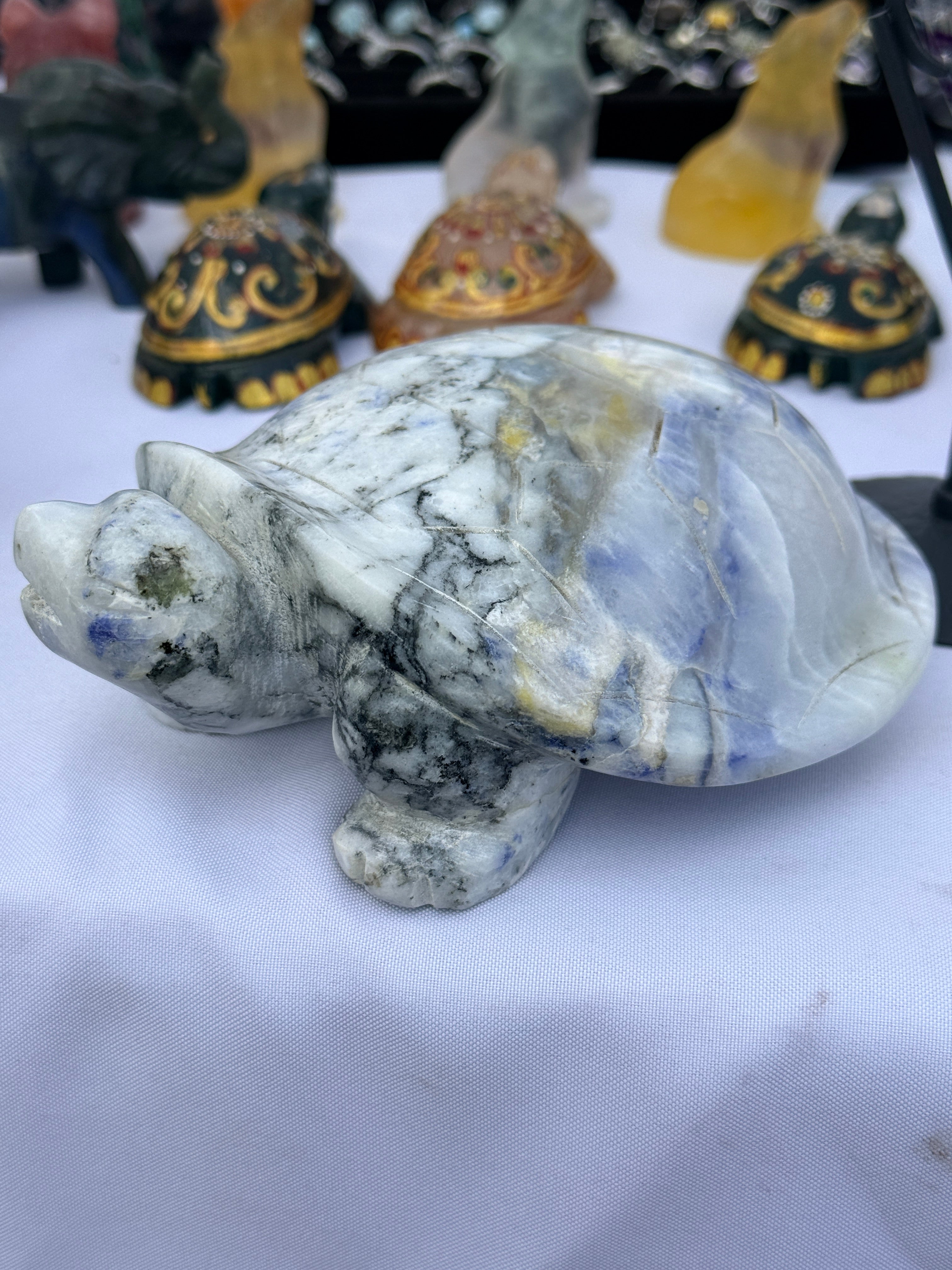 Blue Yooperlite Stone - Glowing Gemstone for Unique Decor