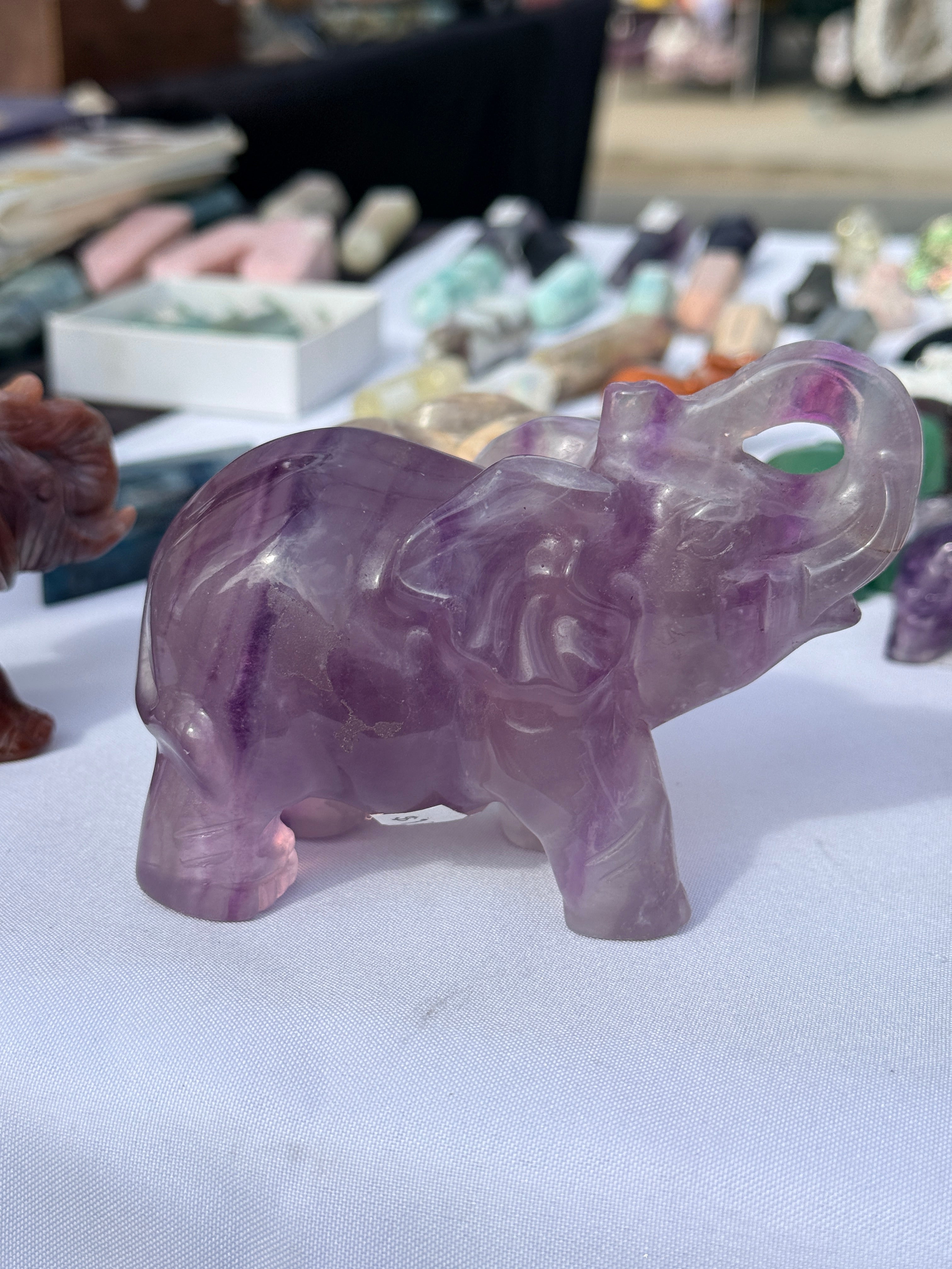 Fluorite Elephant - Stunning Crystal Decor for Positive Energy and Healing