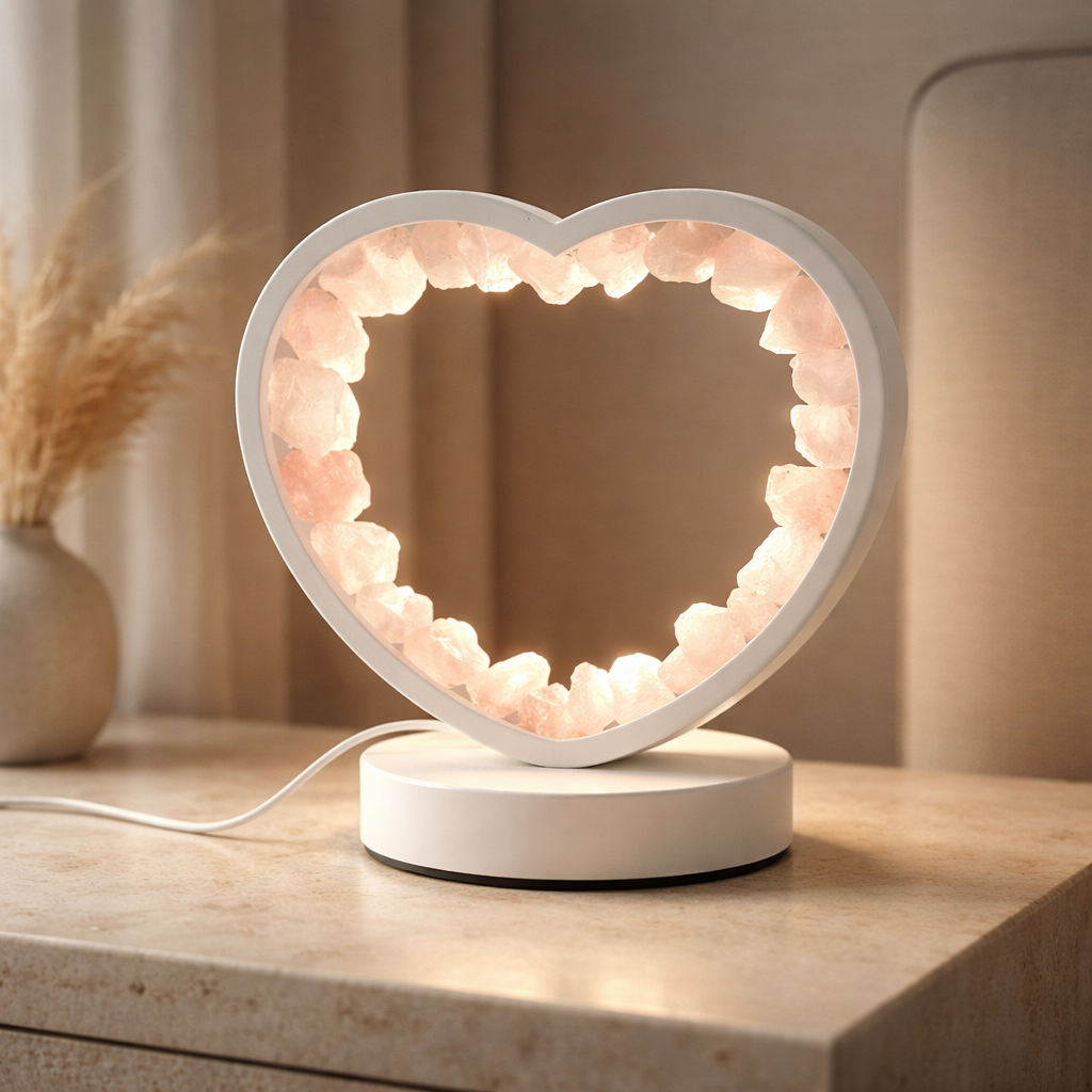 The Crystal Healing Light Heart LED Lamps for Enhanced Well-Being